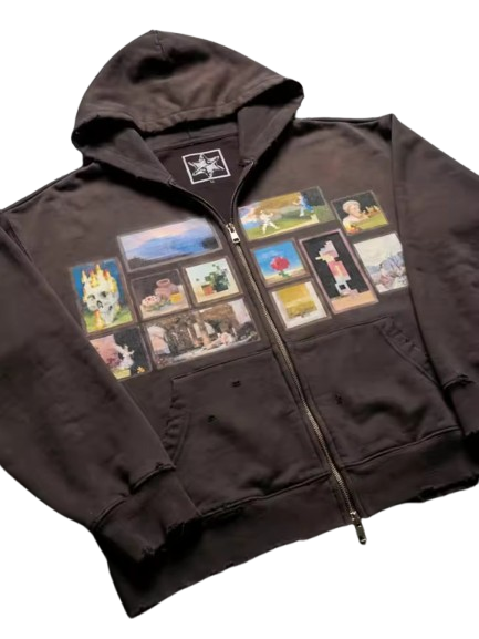 HEAVENS MY MINE PAINTINGS SWEATER